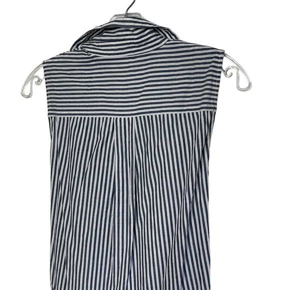 Derek Lam 10 Crosby Size 2 Striped Shirt Tie Waist Mini Dress - Picture 12 of 14